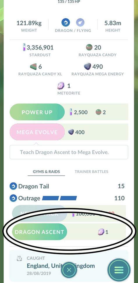 how to teach dragon ascent to rayquaza pokemon go|How to get a Meteorite and teach Dragon Ascent in Pokémon Go.